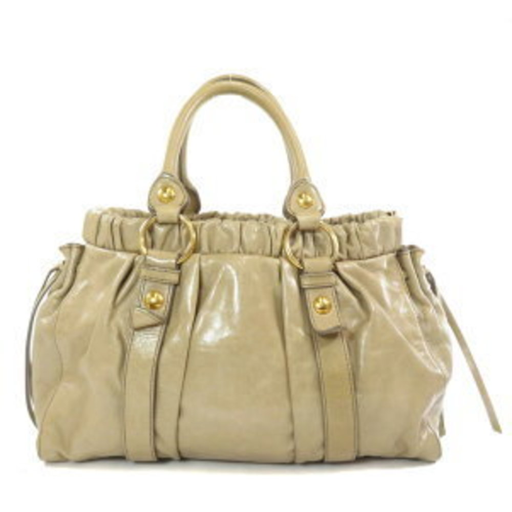 Miu Miu Logo Handbag Leather